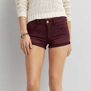 Maroon/Garnet Hi-Rise Shortie